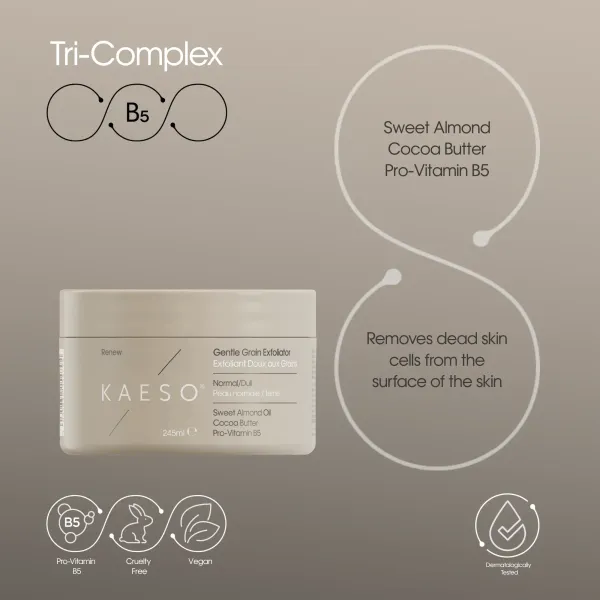 Exfoliante facial suave en grano - Kaeso, cosmética profesional nat...