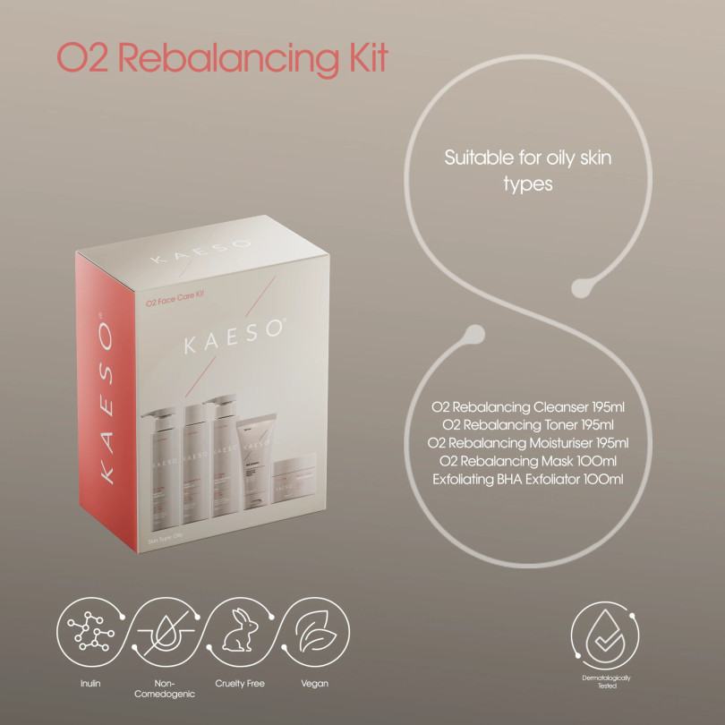Kit facial Reequilibrante O2 - Kaeso, cosmética profesional natural...